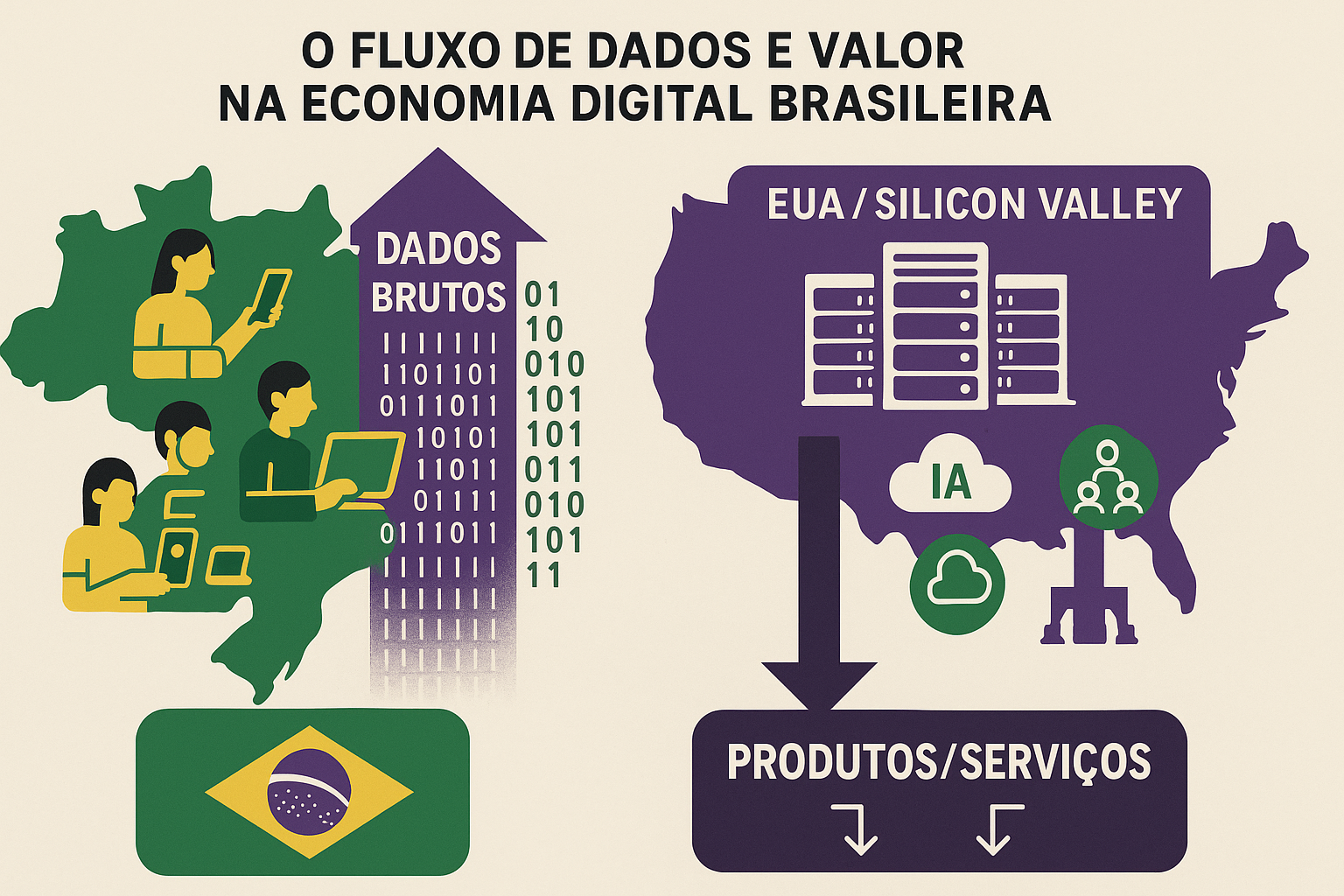 O Fluxo de Dados e Valor na Economia Digital Brasileira